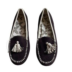 Lands End Women’s Suede Brown Moccasins Size 10W Never Worn Great Condition